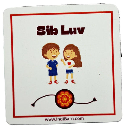 Premium Rakhi Gift Set - Handcrafted Meenakari Rakhi, Fridge Magnet, Roli Chawal Pack | Rakshabandhan Celebration Combo