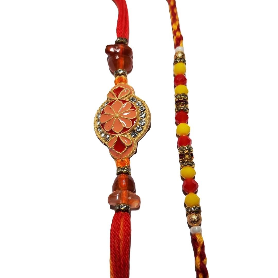 Decorative Rakhi Gift Set with Roli Chawal & Fridge Magnet | Raksha Bandhan