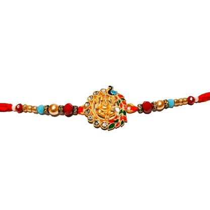 Decorative Rakhi Gift Set with Roli Chawal & Fridge Magnet | Raksha Bandhan