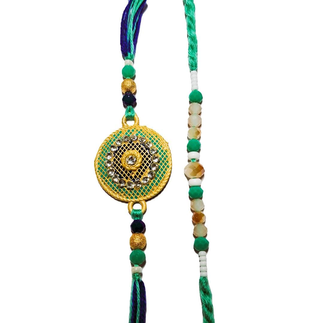 Decorative Rakhi Gift Set with Roli Chawal & Fridge Magnet | Raksha Bandhan