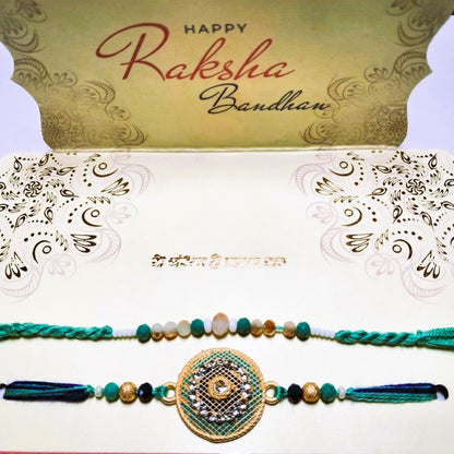Decorative Rakhi Gift Set with Roli Chawal & Fridge Magnet | Raksha Bandhan
