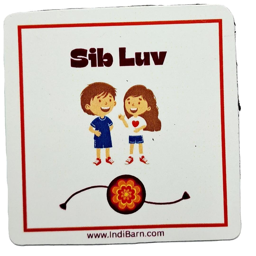 Decorative Rakhi Gift Set with Roli Chawal & Fridge Magnet | Raksha Bandhan