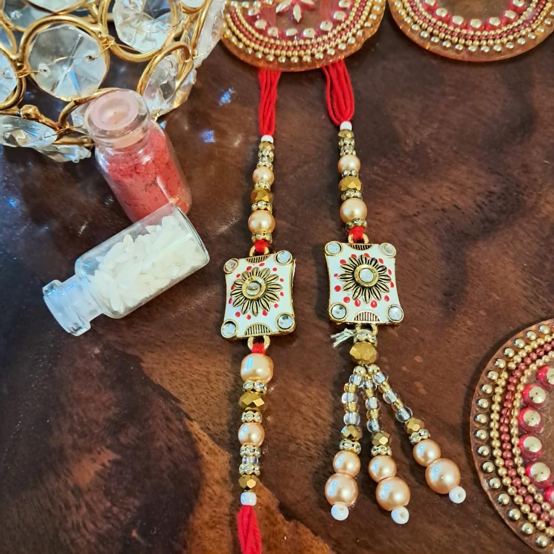 Bhaiya Bhabhi Rakhi Set| World's Best Bhai Bhabhi fridge magnet| Roli Chawal pack| Lumba Rakhi | Rakhsha Bandhan
