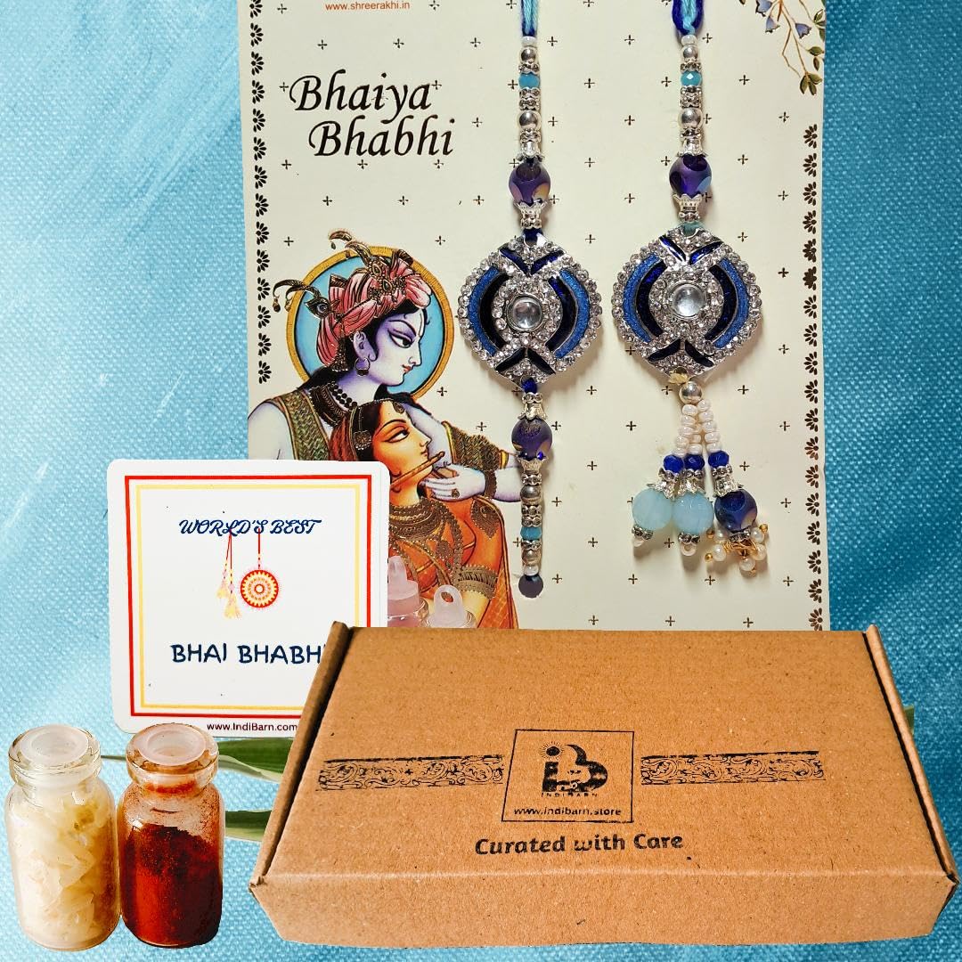 Bhaiya Bhabhi Rakhi Set| World's Best Bhai Bhabhi fridge magnet| Roli Chawal pack| Lumba Rakhi | Rakhsha Bandhan