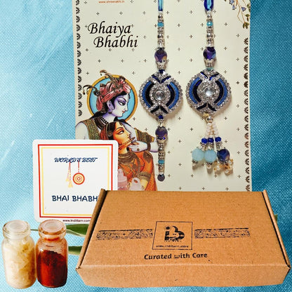 Bhaiya Bhabhi Rakhi Set| World's Best Bhai Bhabhi fridge magnet| Roli Chawal pack| Lumba Rakhi | Rakhsha Bandhan