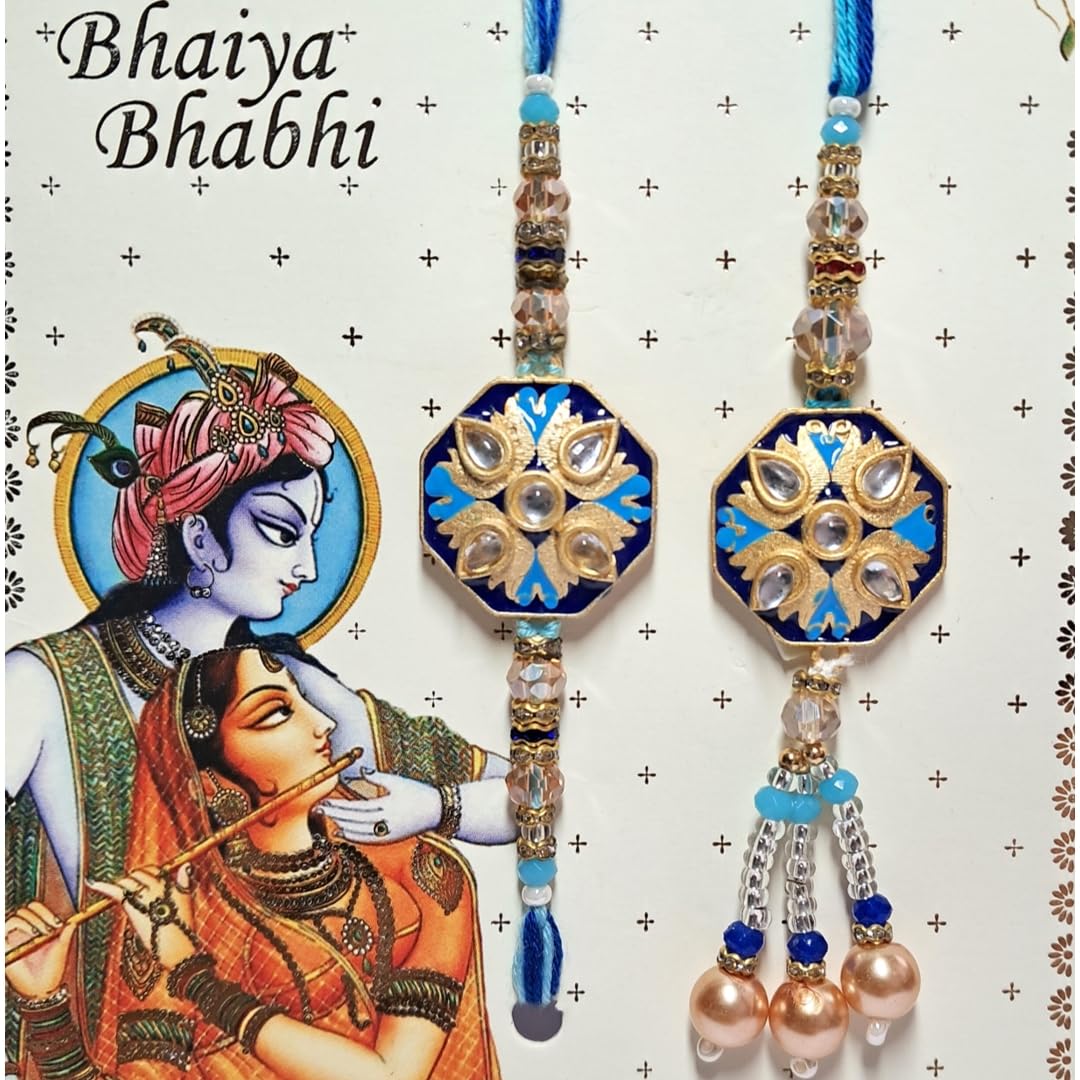 Bhaiya Bhabhi Rakhi Set| World's Best Bhai Bhabhi fridge magnet| Roli Chawal pack| Lumba Rakhi | Rakhsha Bandhan