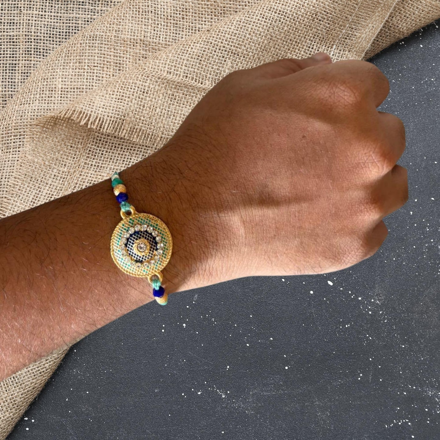 Decorative Rakhi Gift Set with Roli Chawal & Fridge Magnet | Raksha Bandhan