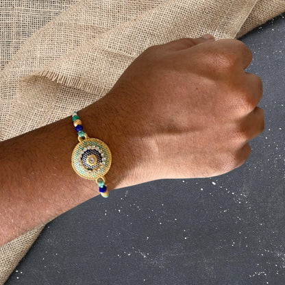 Decorative Rakhi Gift Set with Roli Chawal & Fridge Magnet | Raksha Bandhan
