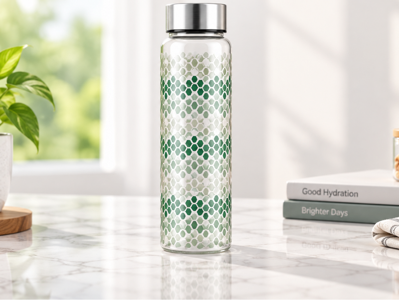 Decorative Glass Water Bottle