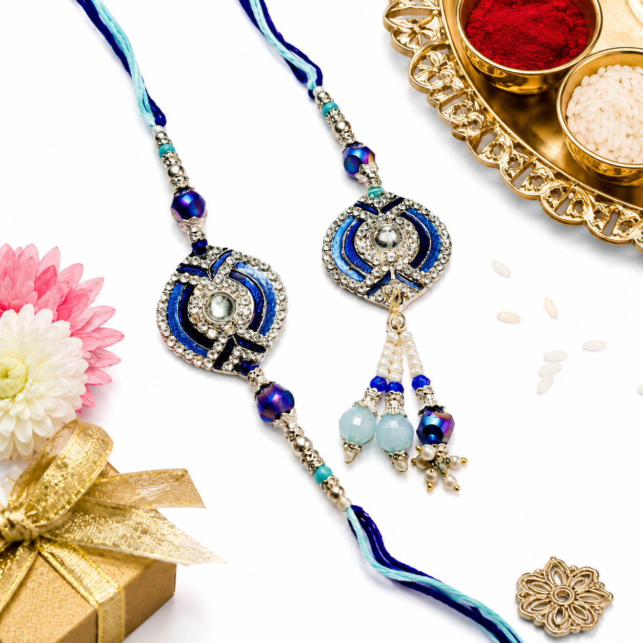 Bhaiya Bhabhi Rakhi Set| World's Best Bhai Bhabhi fridge magnet| Roli Chawal pack| Lumba Rakhi | Rakhsha Bandhan