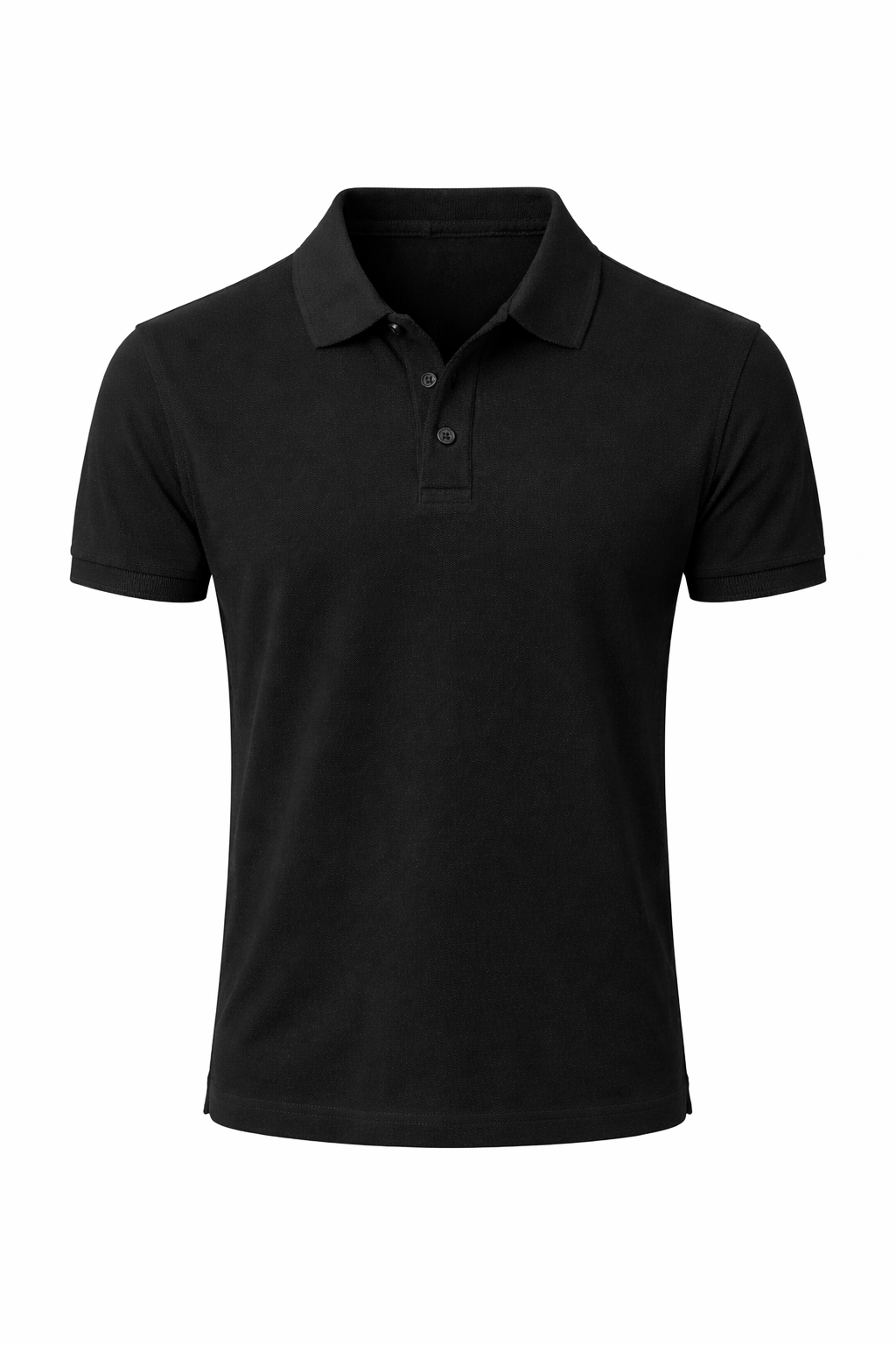 PiQCLUB Men's Solid Polo T-Shirt — Cotton, Regular Fit