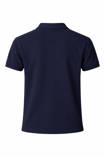 PiQCLUB Men's Solid Polo T-Shirt — Cotton, Regular Fit