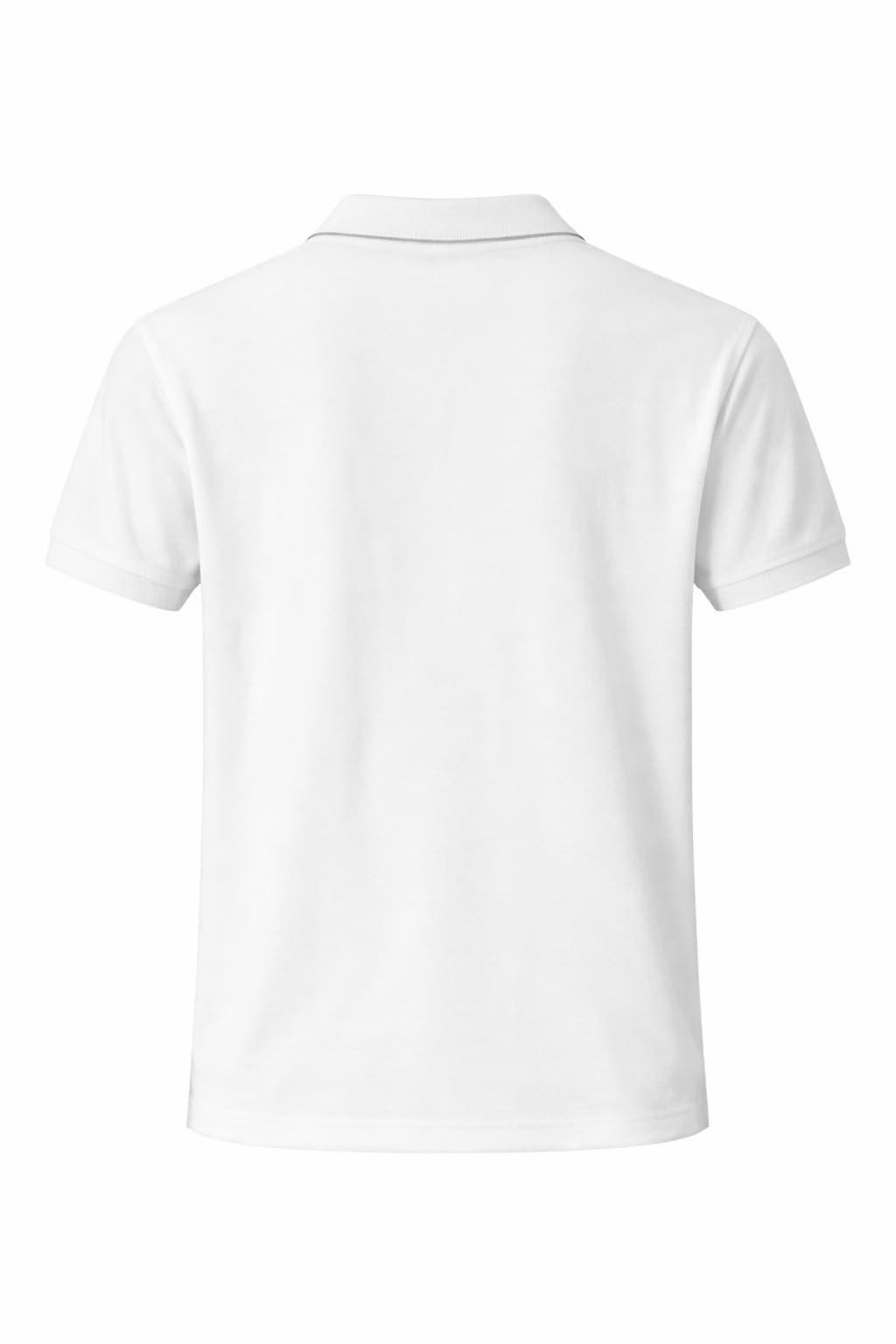White polo shirt on a white background