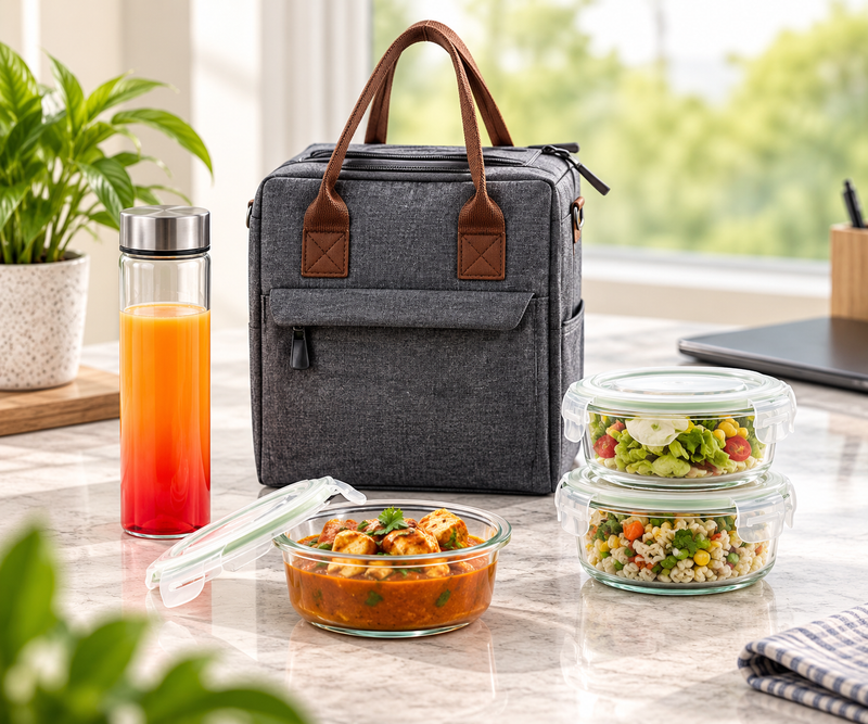 Premium Glass Lunch Box Set