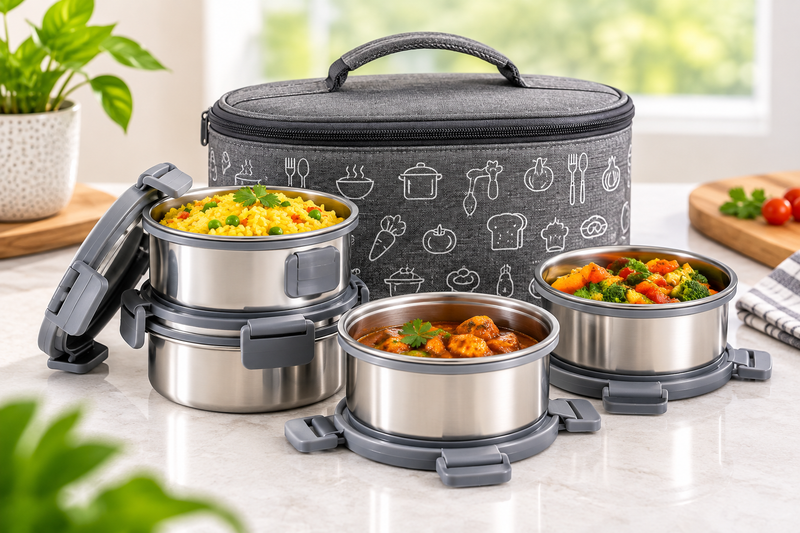 Premium Insulated Lunch Box Set of 4