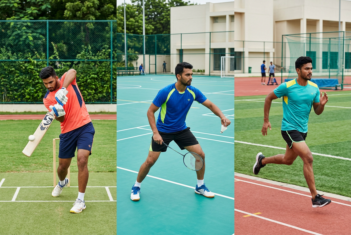 Landscape Sports Apparel spotlight featuring cricket, badminton and running