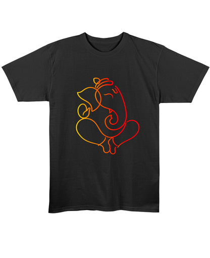 Black Regular Fit T-shirt Front Design